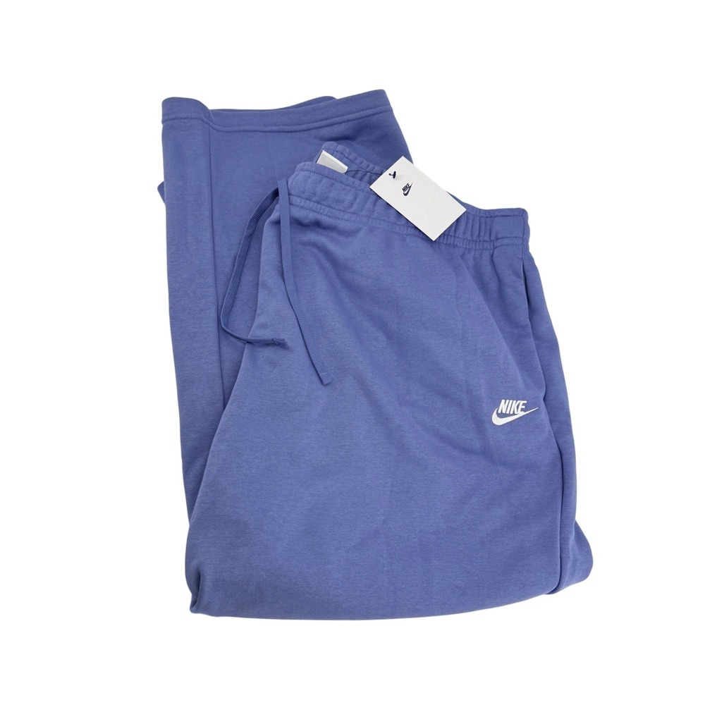 NEW Nike Sportswear Women 3X Purple Club Fleece MidRise WideLeg Pants FB7262-499